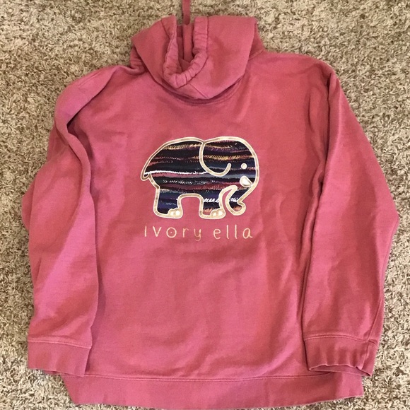 ivory ella Tops - Ivory Ella Rose/MauveHoodie